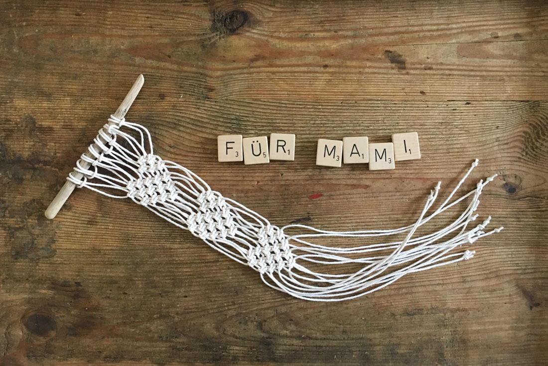 DIY-Makramee Geschenkidee zum Muttertag